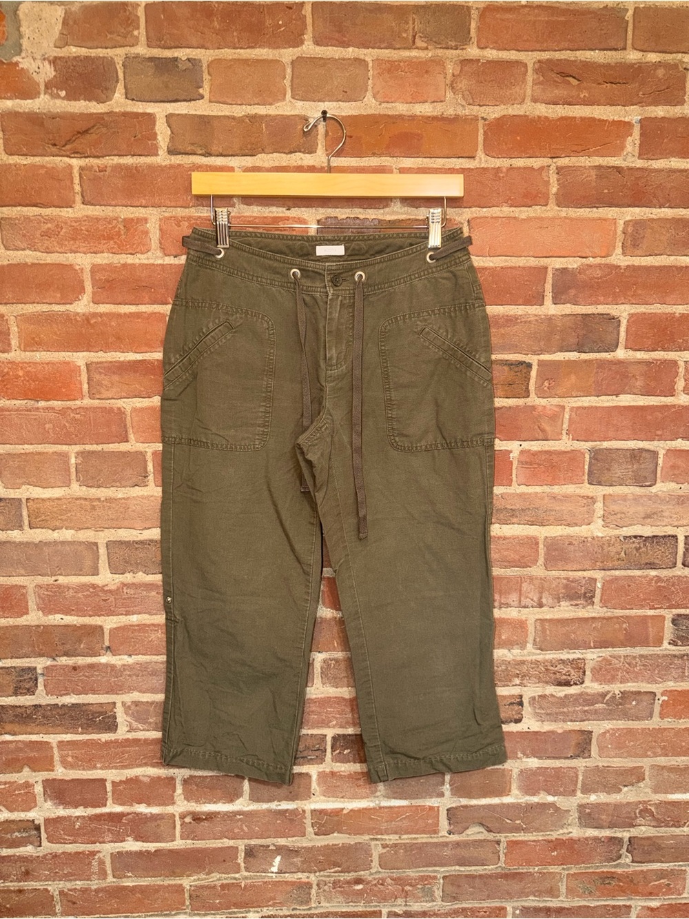 Liz Claiborne Men's Olive Green Cargo Drawstring Pants